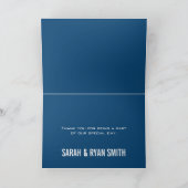 Navy Schattige Hart Wedding Dank u Kaarten (Binnen)