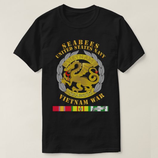 Navy - Seabees Medal - Vietnam War w SVC   T-shirt (Design voorkant)