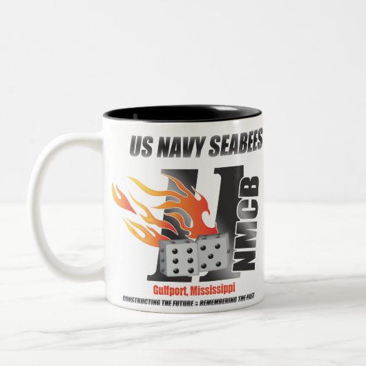 Navy Seabees Tweekleurige Koffiemok (Links)