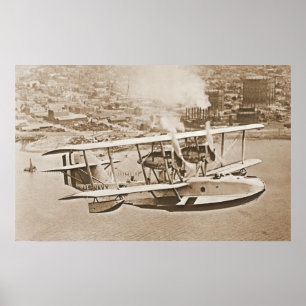 Navy Seaplane PN9 vliegende kustlijn Poster