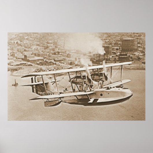 Navy Seaplane PN9 vliegende kustlijn Poster (Voorkant)