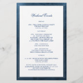 Navy Seashell Beach Weddenschap Welkomstreisroute (Achterkant)