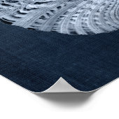 Navy Seashells Print no 1 Beach Decor Wall Art (Hoek)