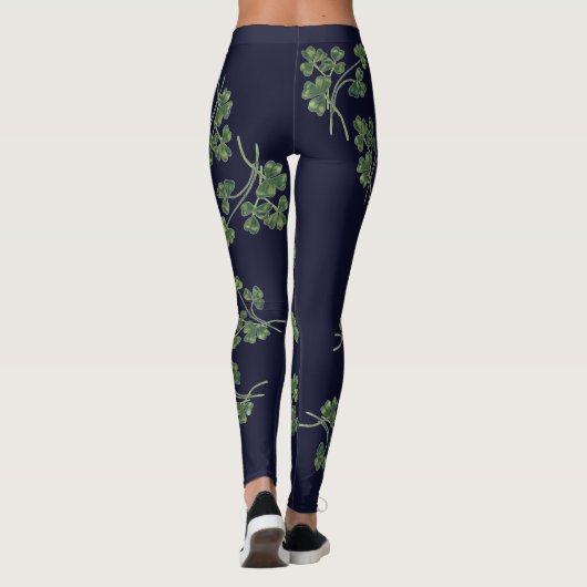 Navy Shamrock Panst Leggings (Achterkant)