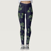 Navy Shamrock Panst Leggings (Voorkant)