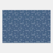 Navy Sheep Eid Mubarak Kinder Inpakpapier Vel (Voorkant 3)
