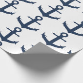 Navy Ship Anchor Nautical Cadeaupapier (Hoek)