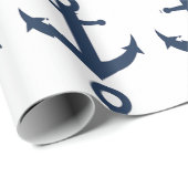 Navy Ship Anchor Nautical Cadeaupapier (Rol Hoek)