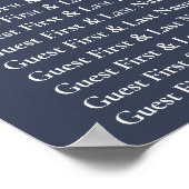 Navy Signature Celebration Welcome Seating Table Poster (Hoek)