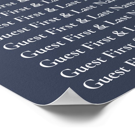 Navy Signature Celebration Welcome Seating Table Poster (Hoek)