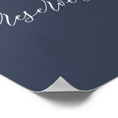 Navy Signature Simple Unique Reserved Poster (Hoek)
