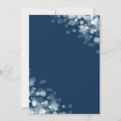 Navy & Silver 25e bruiloft Jubileum Kaart (Achterkant)