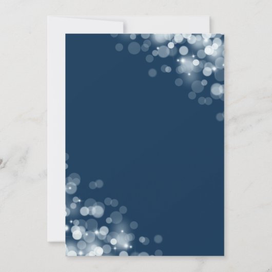 Navy & Silver 25e bruiloft Jubileum Kaart (Achterkant)