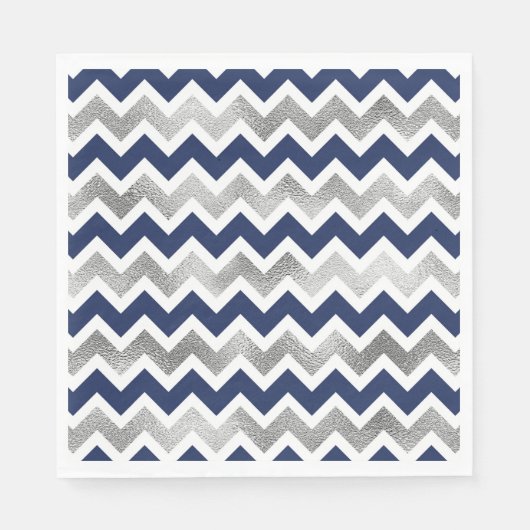 Navy Silver Baby shower Decor Servet (Voorkant)