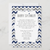 Navy Silver Baby Sprinkle, jongen baby shower nodi Kaart (Voorkant)