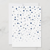 Navy & Silver Balloons One 1st Boy Birthday Party Kaart (Achterkant)