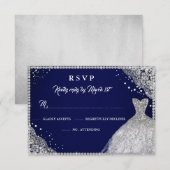 Navy Silver Diamond Sparkle Gown RSVP (Voorkant / Achterkant)