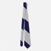 Navy Silver en White Stropdas (Achterkant)