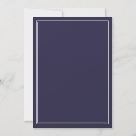 Navy Silver Gray Bar Mitzvah uitnodiging (Achterkant)