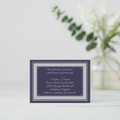 Navy Silver Grey Bar Mitswa Receptie Kaart (Staand voorkant)