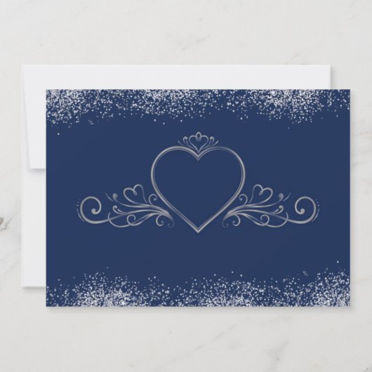 Navy Silver Lijst Royal Kaart (Achterkant)