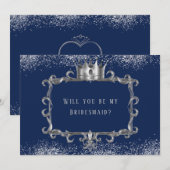 Navy Silver Lijst Royal Kaart (Voorkant / Achterkant)