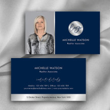 Navy & Silver Logo Modern Vastgoed Notaris Foto
