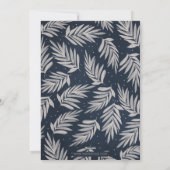 Navy Silver Merry Arch Botanical Holiday Card Feestdagenkaart (Achterkant)