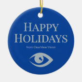 Navy Silver Optometry Office Ornament (Voorkant)