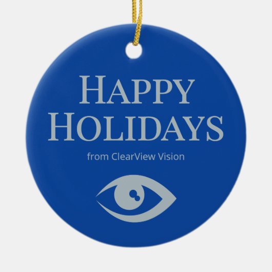 Navy Silver Optometry Office Ornament (Voorkant)