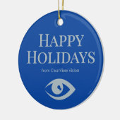 Navy Silver Optometry Office Ornament (Links)