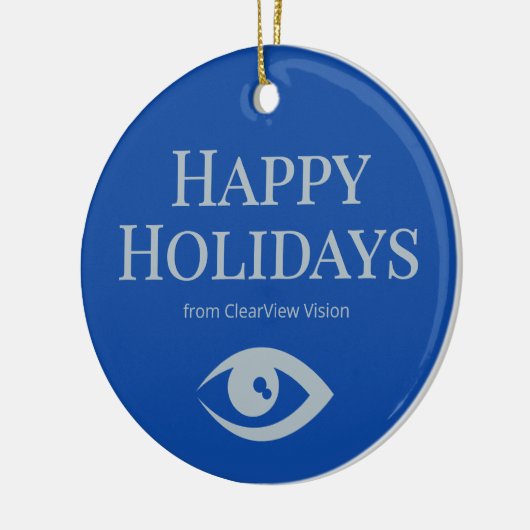 Navy Silver Optometry Office Ornament (Links)