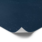 Navy Silver Star Celestial Winter Bruiloft Welkom Poster (Hoek)