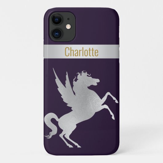 NAVY SILVER UNICORN IPHONE-HOESJE aanpasbaar Case-Mate iPhone Case (Achterkant)