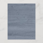 Navy Silver Waterverf Floral bruiloft receptie Informatiekaartje (Achterkant)