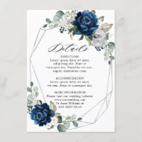 Navy Silver White Champagne Ivory Geometric Detail