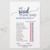 Navy Simple Calligraphy Weddenschap Word Search Ga Flyer (Voorkant)