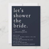 Navy Simple Elegant Modern Vrijgezellenfeest Kaart (Voorkant)