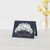 Navy Sinaasappel Boeket Witte Daffodils Happy Birt Kaart (Gele Bloem)