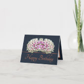 Navy Sinaasappel Exotisch Wit Orchidee Boeket Verj Kaart (Voorkant)