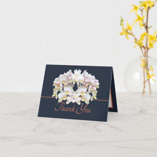 Navy Sinaasappel witte orchideeën chique boeket da Kaart (Gele Bloem)