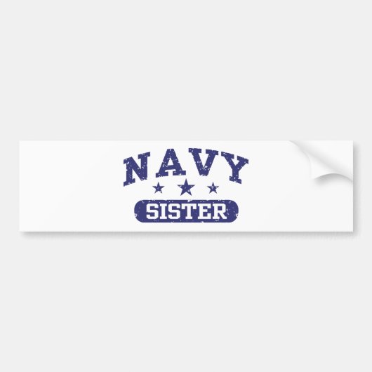 Navy Sister Bumpersticker (Voorkant)