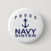 Navy Sister Ronde Button 5,7 Cm (Voorkant)