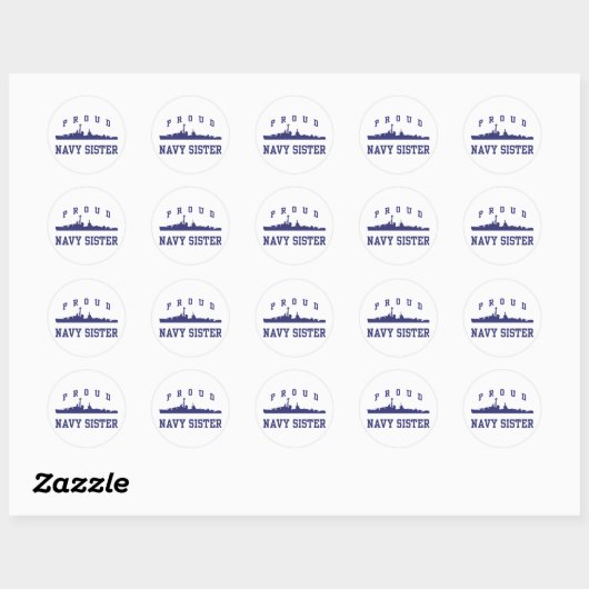 Navy Sister Ronde Sticker (Vel)