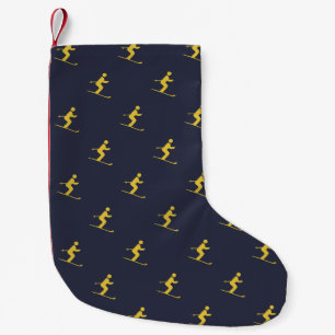 Navy Skier Kleine Kerstsok