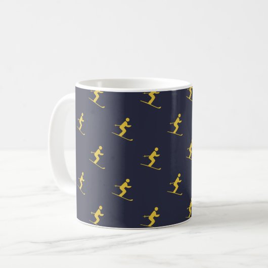 Navy Skier Koffiemok (Voorkant links)