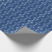 Navy Snaffle Bit Wrapping Paper Cadeaupapier (Hoek)