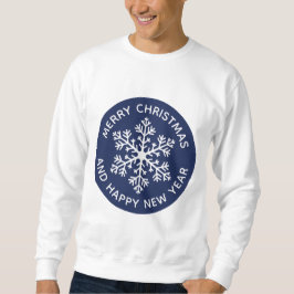 Navy Sneeuwvlok Feestelijk Sweatshirt