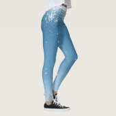 Navy Snow Winter Quote Leggings (Rechts)