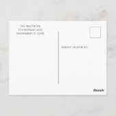 Navy Snowberry Christmas Greeting Card Briefkaart (Achterkant)